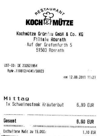 sste Hffner Kochmtze Restaurant